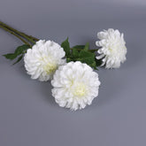 Dahlia Flower Stem Cream White 50cmH